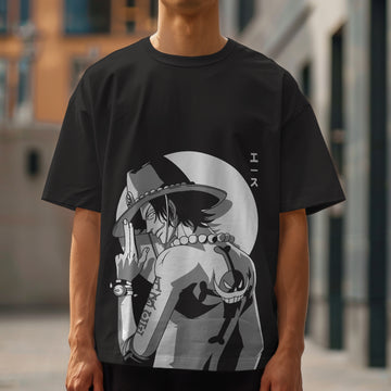 Japanese Anime Oversized T-Shirt – Portgas D. Ace Edition